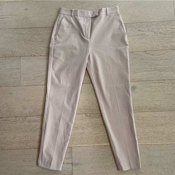 REISS Joy Slim Tailored Trousers Size 8 Beige Ankle Career Workwear - Picture 2 of 10